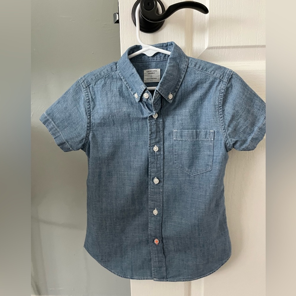 J. Crew Boys’ Short-Sleeve Chambray Shirt, Size 4-5